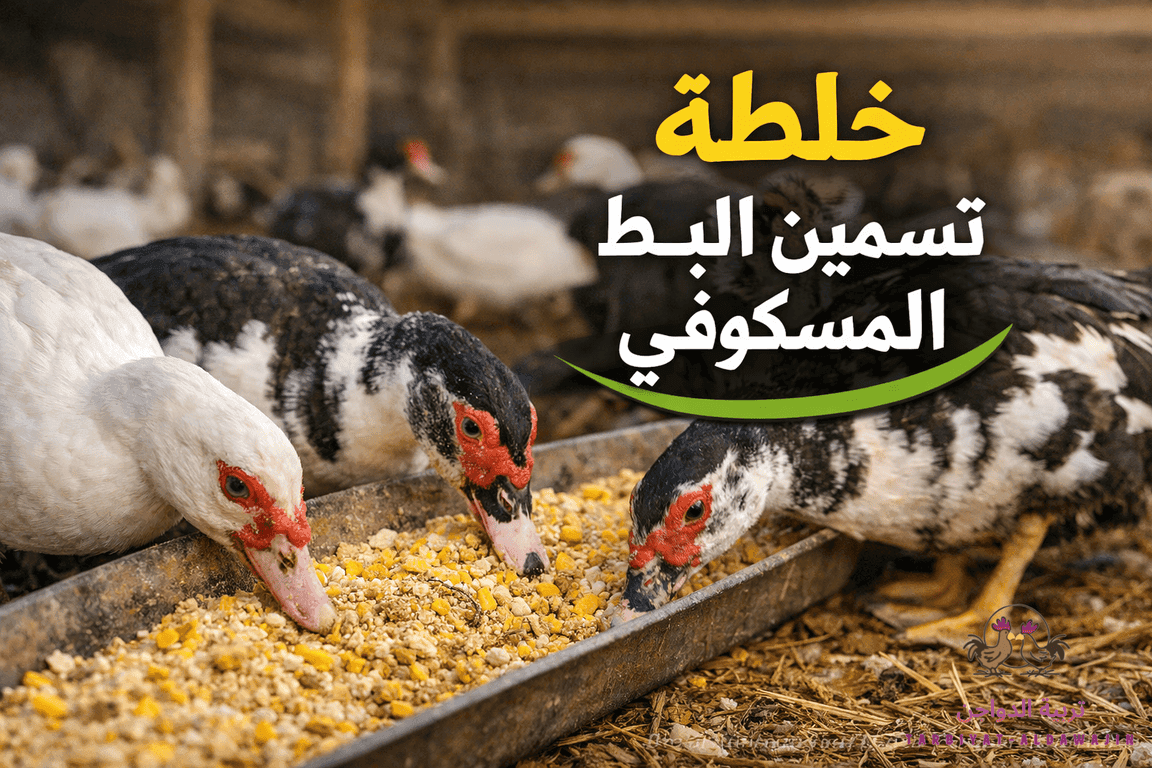خلطة تسمين البط المسكوفي والبلدي بنتائج مجرّبة خلال 8 أسابيع