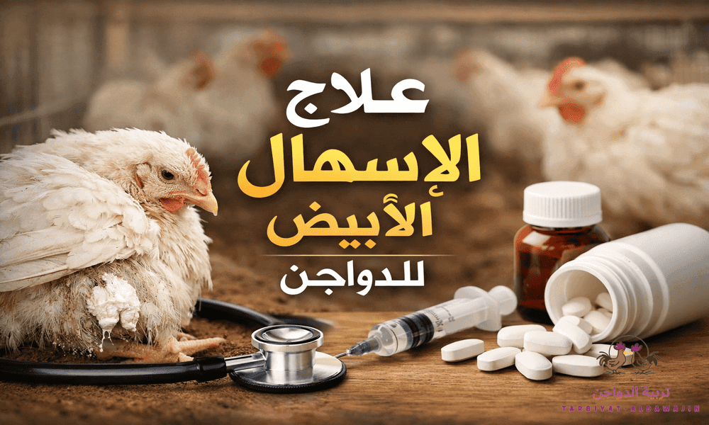علاج الإسهال الأبيض للدواجن باستخدام الأدوية البشرية بطريقة بسيطة وفعالة.