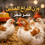 متوسط وزن الفراخ الهجين عمر شهر