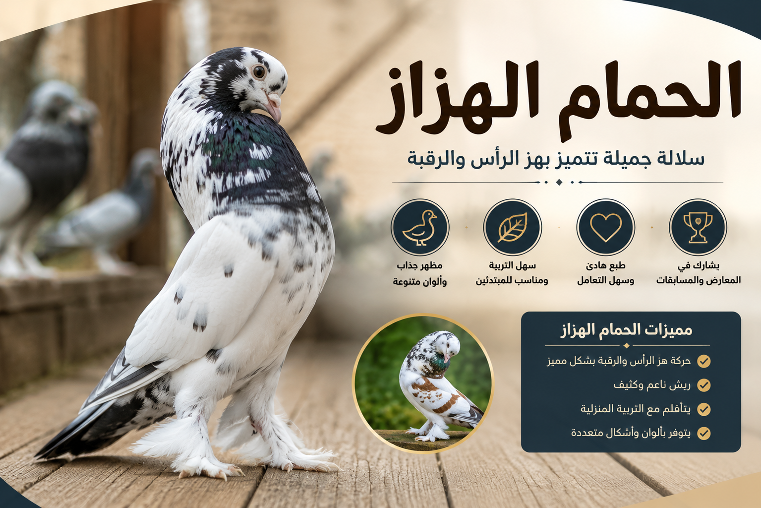 الحمام الهزاز: دليل شامل للتربية والعناية وأهم المميزات